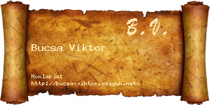 Bucsa Viktor névjegykártya